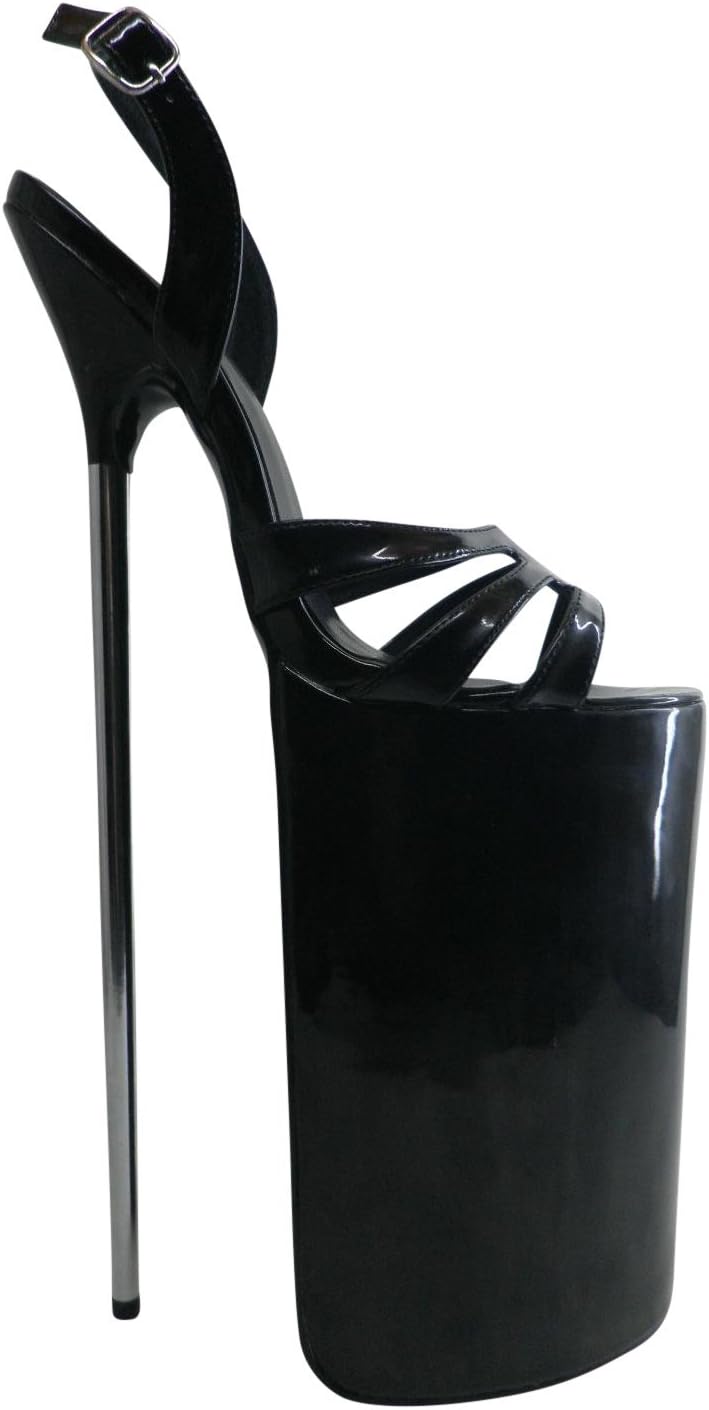 Erogance 30 cm Extreme Platform High Heels Patent Sandal Black EU 36-46 / A6153