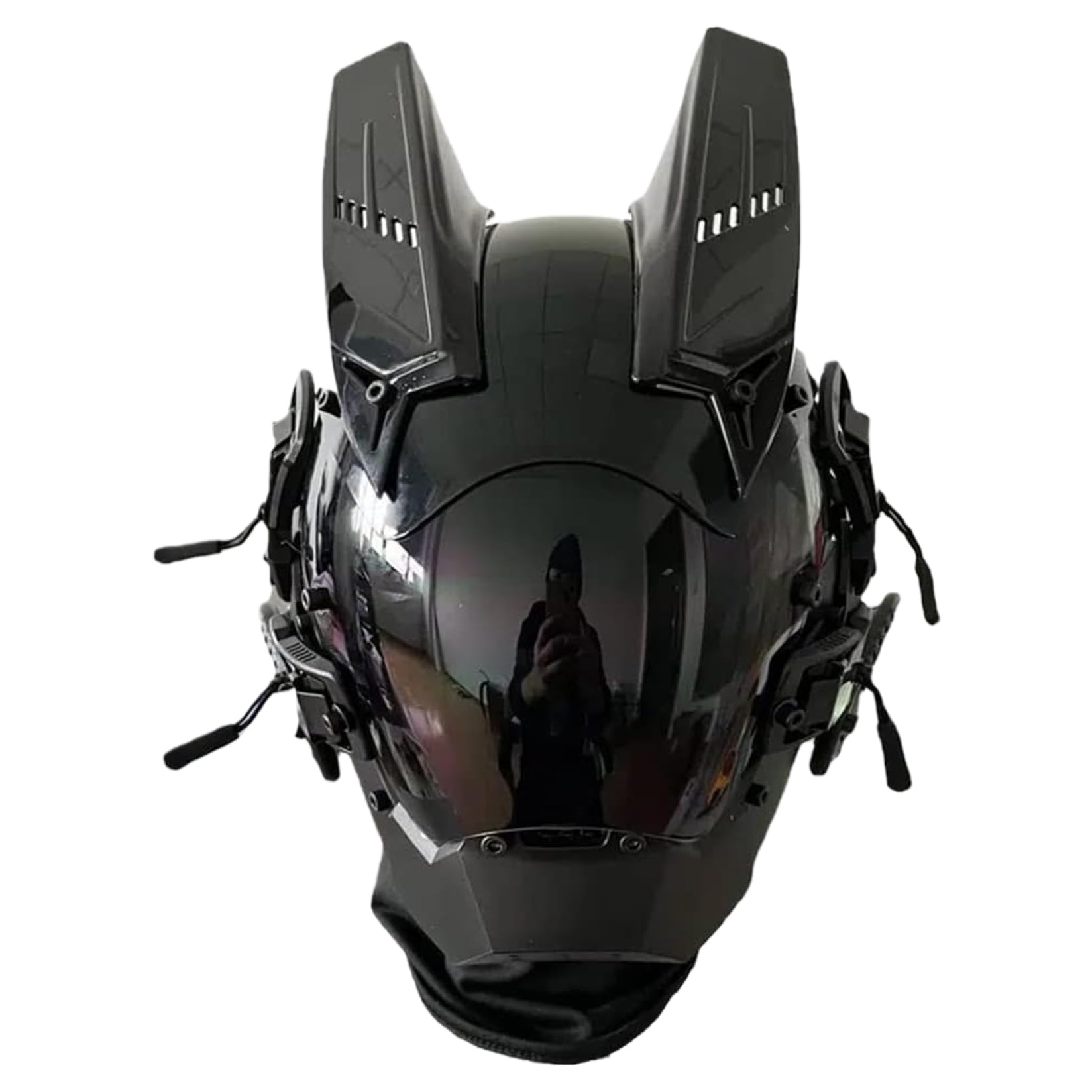 Cyber Mask - Maschera con luce LED, anti nebbia, gotica, punk, futuristica, fantascienza, per festival musicali, cosplay, feste di Halloween