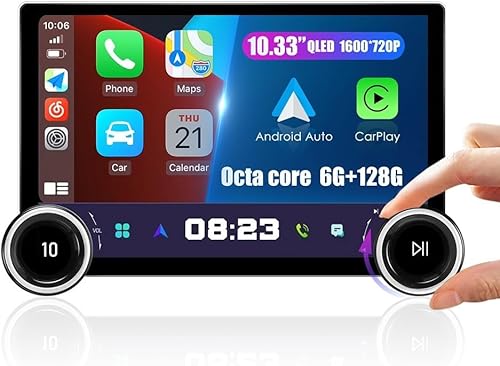 Miniatura 60 de KUNFINE Universal CarPlay/Android Auto Autoradio Android FM Radio Navegación del Coche Estéreo Pad Reproductor Multimedia GPS 7 "IPS Pantalla Táctil