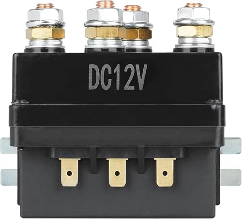 Youxmoto Contactor de relé solenoide de cabrestante de 12 V, 500 A, para cabrestantes de 8000-15000 libras, ATV UTV camiones, reemplazo para 63070