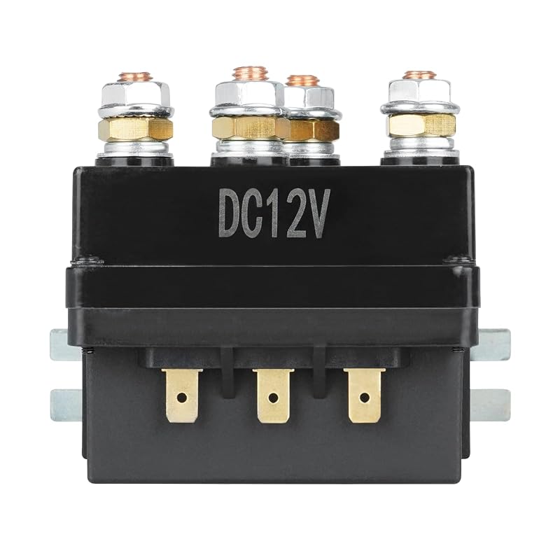 Relé Contator Solenoide de Guincho Youxmoto 12 V 500 A para Guinchos de 8.000 a 15.000 lb, LFWSR005-LYF