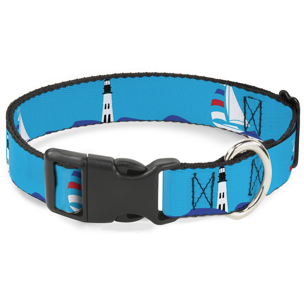Cuello de plástico de barcos ajustable de 1,27 cm para mascotas medianas