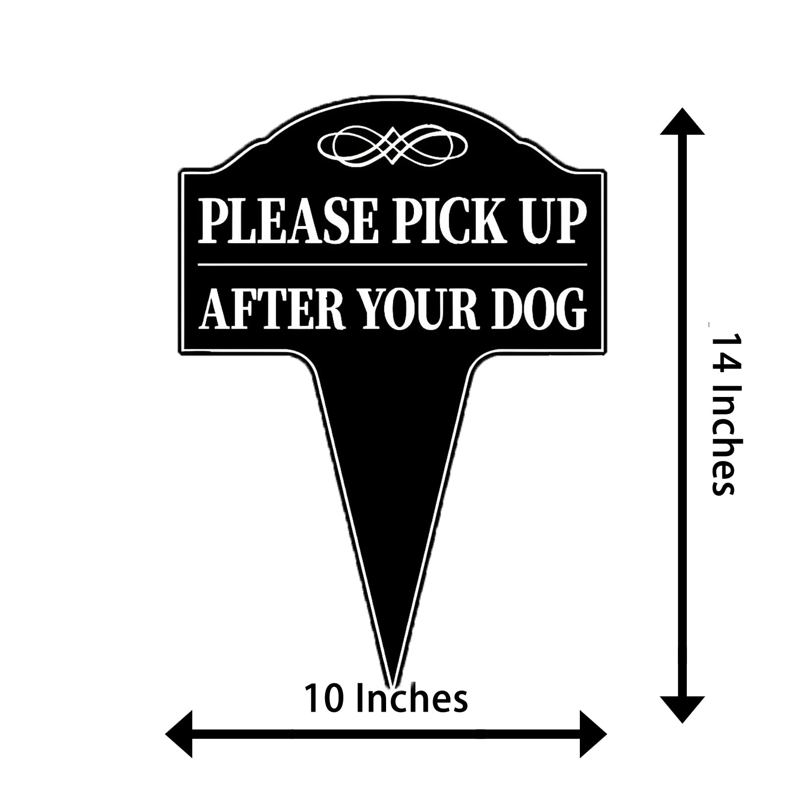Cartello Per Cani "Clean Up After Your Dog" - Riflettente, Alluminio, Con Palo Da 71 Cm - 4