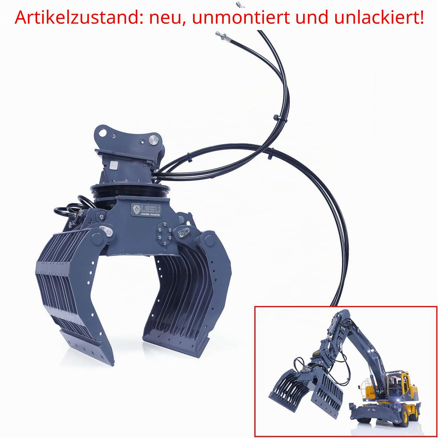 1/14 Metall Selector Greifer für RC LESU Hydraulischer PC360 Bagger für Erwachsene Hobby