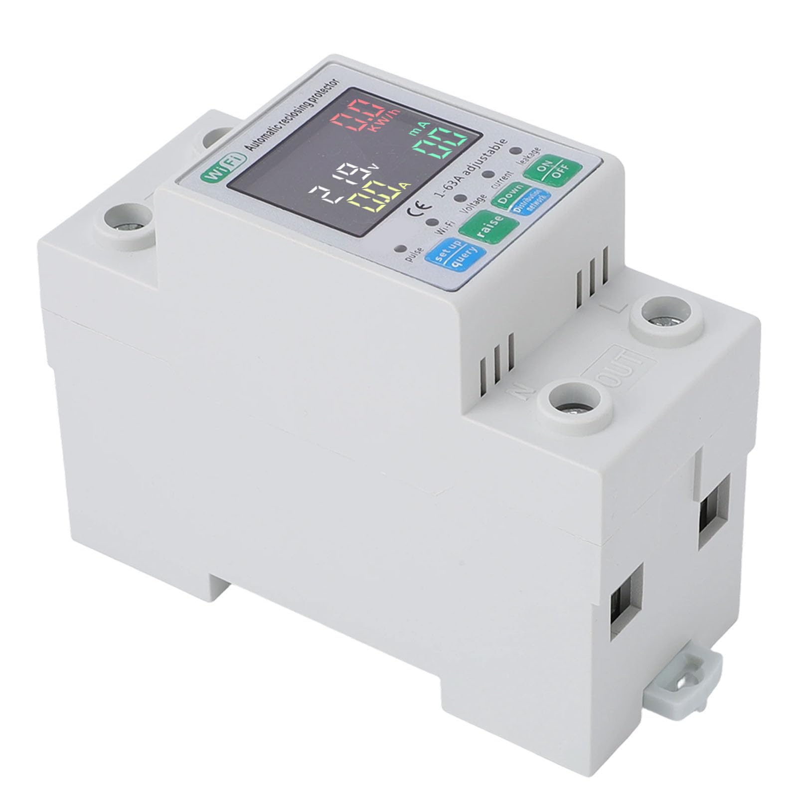 Generic Interruttore Automatico WiFi Intelligente con Display LCD per Protezione Corrente di Tensione per Uso Domestico