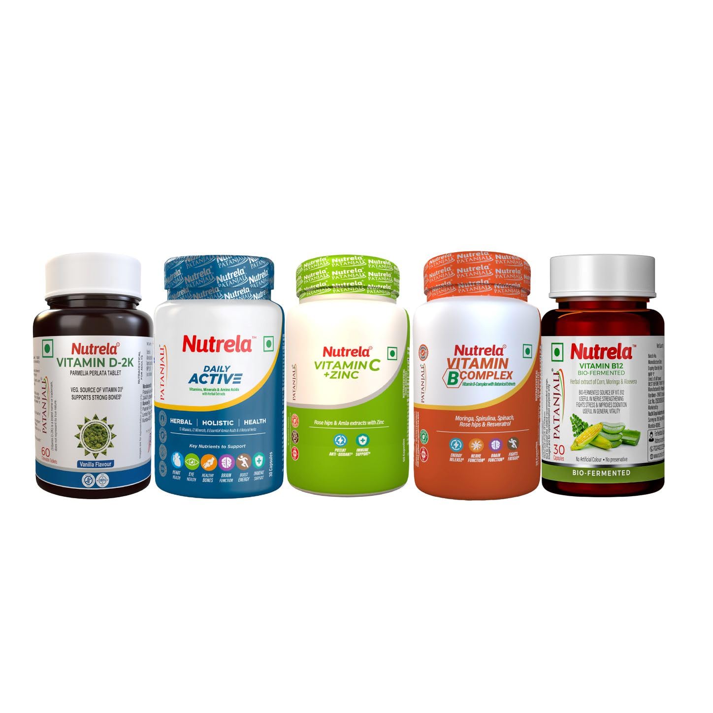 Nutrela Combo Bcomplex, Vitamin D2k, Daily Active, And vitamin Z & Zic Capsule (B0D1Y87MB8) Amazon Price History, Amazon Price Tracker