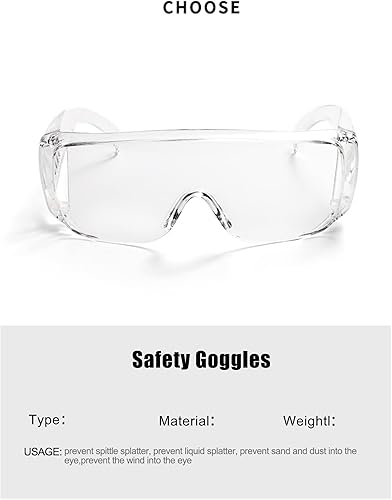 Miniatura 2 de Golden Scute 3 pares de gafas de seguridad, gafas de seguridad protectoras antivaho, protección ocular para laboratorio de química