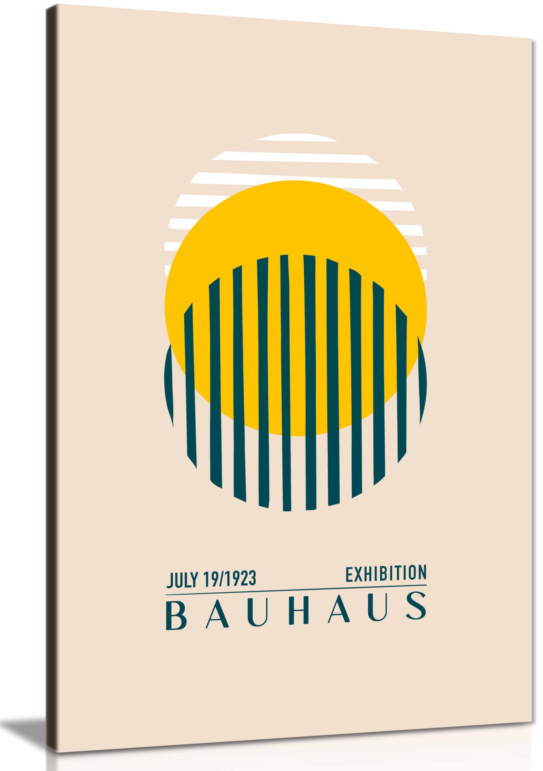 Panther Print Framed Canvas Bauhaus Sari Kure Print, Pictures For Home Walls, Bedroom, Living Room & Bathroom Decor 61X41cm (24X16in)