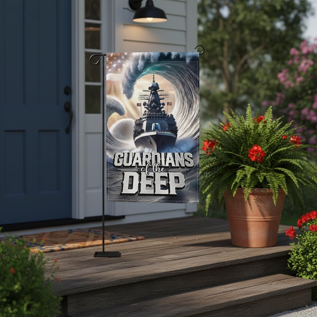 Navy Veteran Battleship Anchor Garden Flag 12x18 In Doublesided Military Outdoor Yard Decor for Veterans Day Navy Birthday Patriot Day Service - Image 6