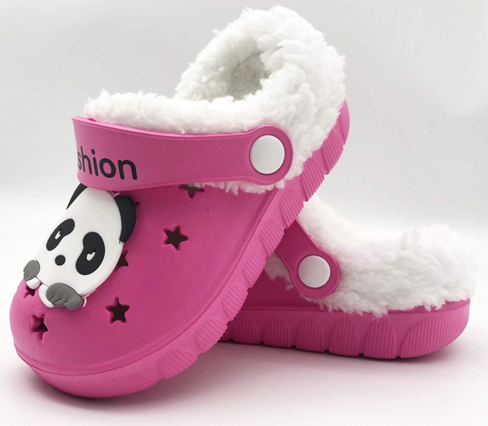 Vorgelen Bambini Invernali Zoccoli e Sabot Ragazzi Morbide Pelliccia Pantofole Ragazze Caldo Casa Ciabatte Antiscivolo Confortevole Scarpe da Giardino All'aperto/Interno 18.5-32 EU