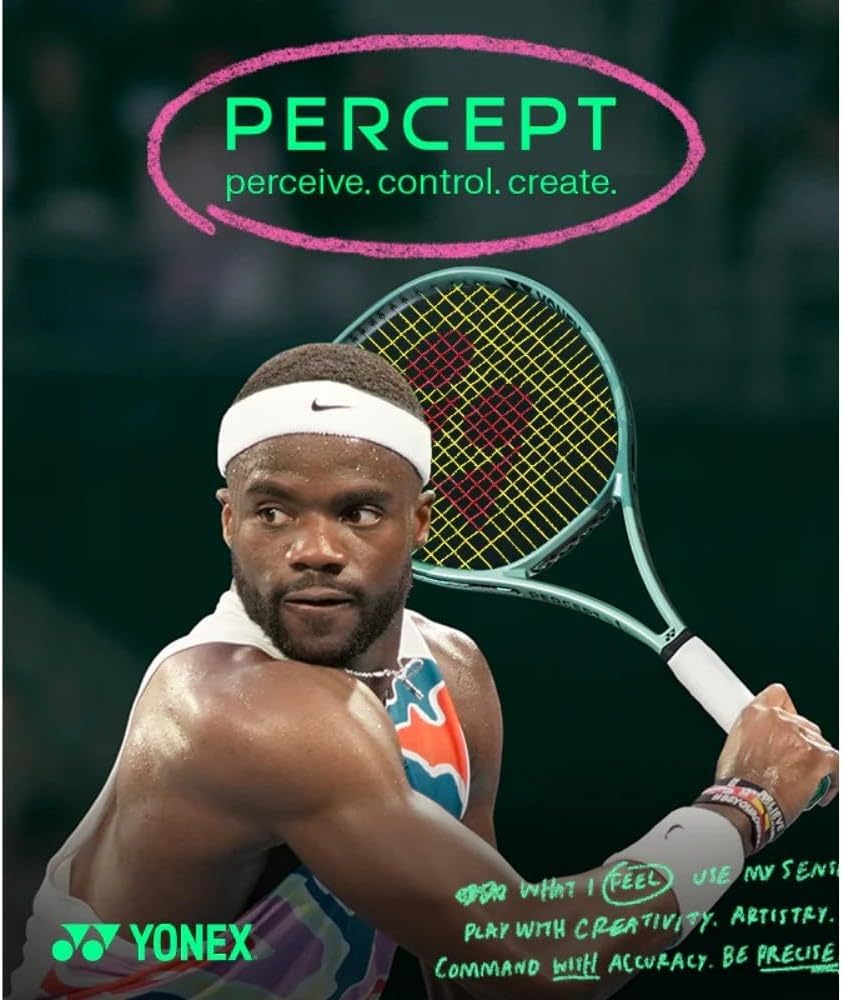 YONEXYONEX 23 Percept 100 (300G) Unstrung 300G Tennis Racket Competition Racket Light Green - Dark Green