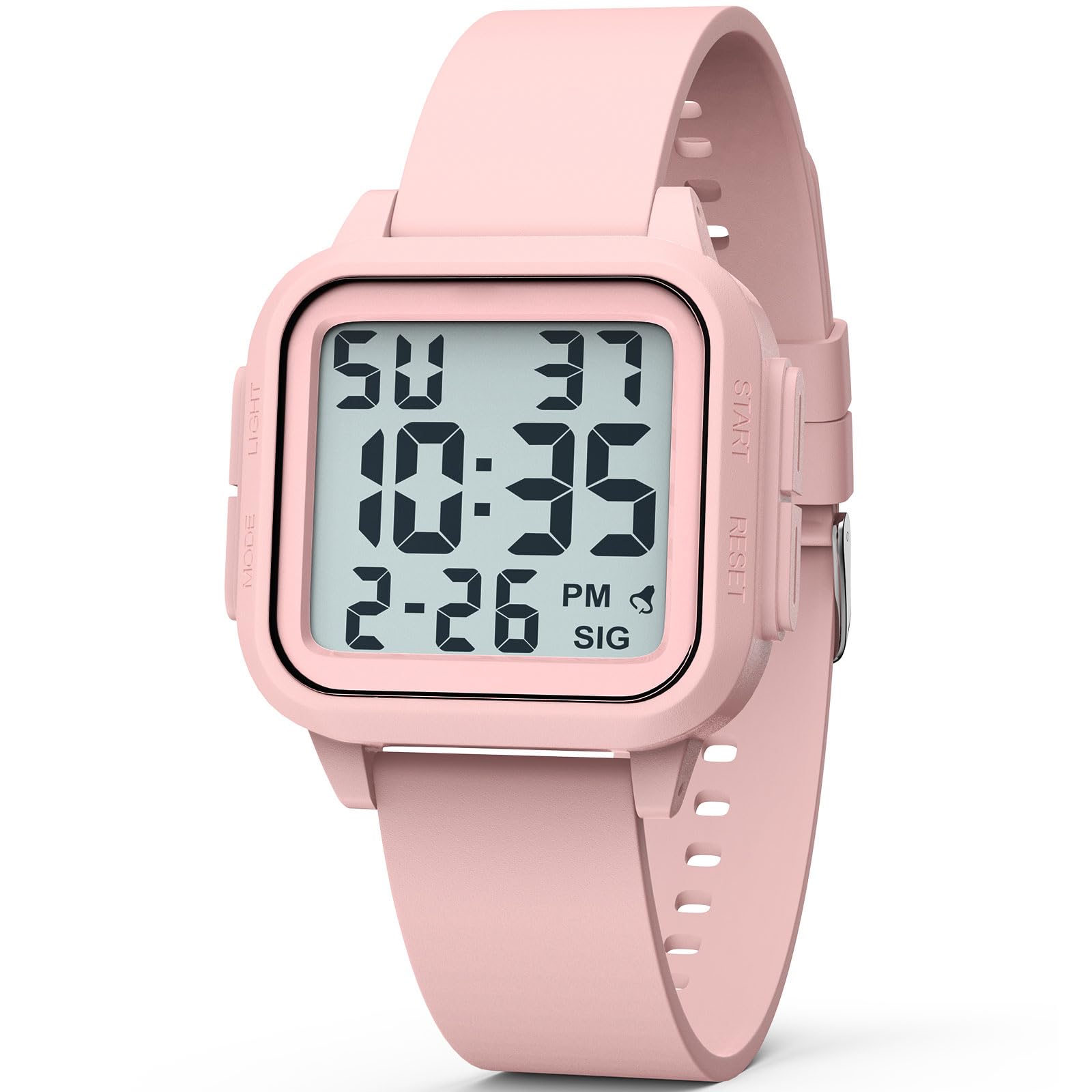 DTKID Orologio Digitale Sportivo Impermeabile per Uomo e Donna, Orologio Outdoor con Retroilluminazione LED, Sveglia, Cronometro e Visualizzazione Data