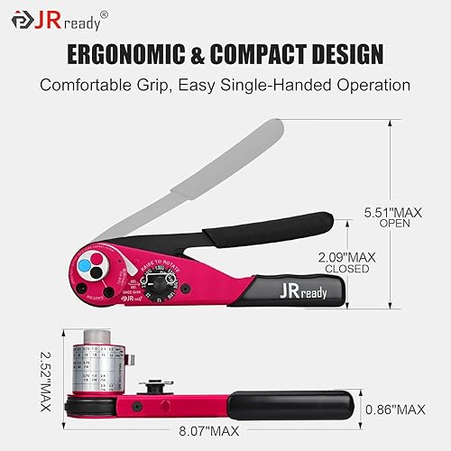 Miniatura 9 de JRready Deutsch Herramienta de engarzado estilo torreta (ACT-DT1 equivalente a HDT-48-00) para conectores DT/DTM/DTP Tamaño 12/16/20 Contactos