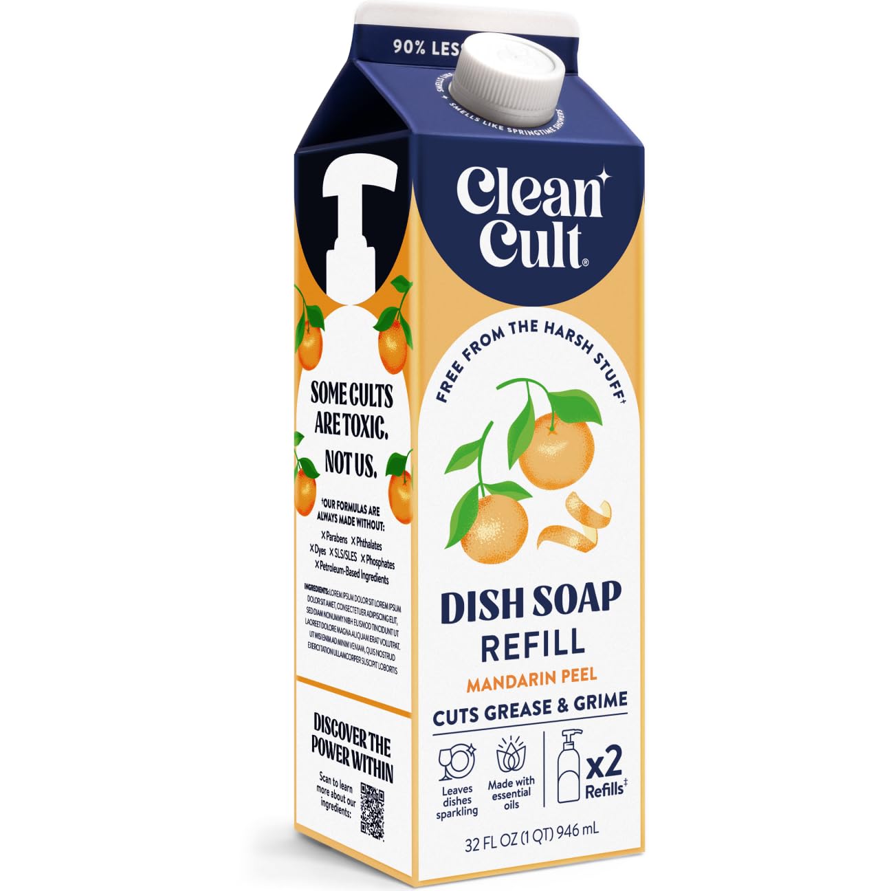 Photo 1 of Cleancult Dish Soap Refill - Mandarin Peel, 32oz