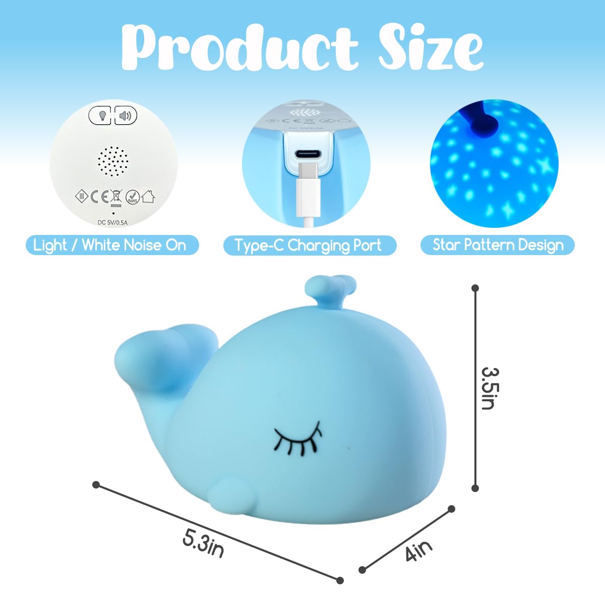 LEDHOLYT Luz nocturna para niños – Bonita lámpara de pato de silicona divertida para bebés y niños pequeños, luz nocturna de animales para niños y niñas, luz de dormitorio esponjosa, lámpara de noche