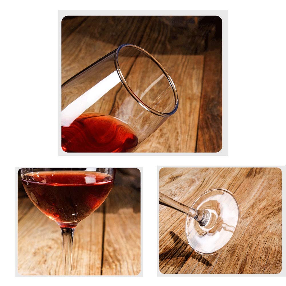 Copas de Vino Tinto Copa de Cristal Transparente para degustación de vinos Fiesta Elegante Cristalería para Beber Copa de Vino Tinto Juego de 4 Tazas para Beber (Color : ClearB)