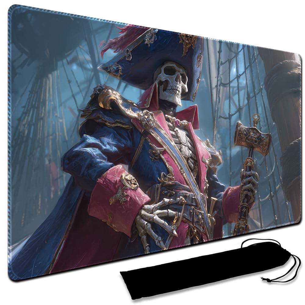 MTG Playmat,With Waterproof Storage black Bag Szie 60 x 35CM , With Zone MTG playmat Stitched Edges Game Play Mat Trading Card Game Playmats TCG Game Mat (No Zone,3)