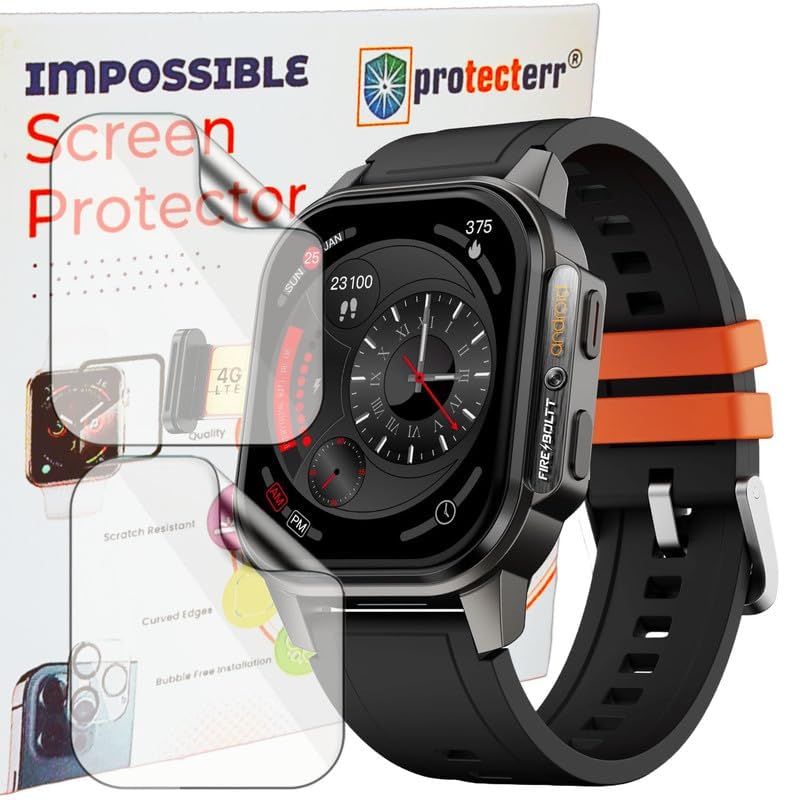Image of 2-Pack | Screen Protector Guard for Fire Boltt Snapp | 54.1mm | Smartwatch - Flexible & Ultrathin TPU Film, Scratch Resistant, Bubble Free - Not Tempered Glass