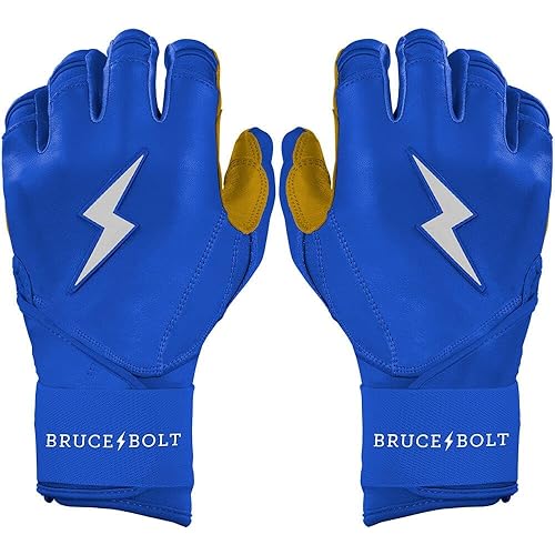 BRUCE BOLT Original Series Long Cuff Batting Gloves - Multiple Colors - Adult & Youth Sizes