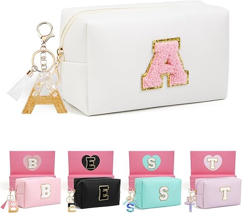 Miniatura 91 de Regalos de cumpleaños para mujeres y ella, bonita bolsa de maquillaje de viaje, bolsas de cosméticos de gran capacidad para mujeres, bolsa de Rosa
