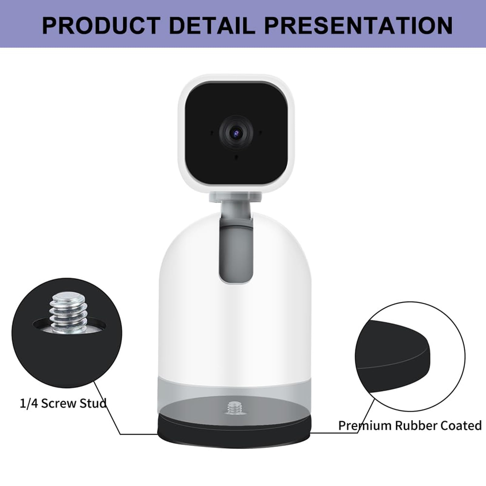 Soporte de cámara compatible con Eufy Security Indoor Cam E220, Blink Mini Pan Tilt, soporte magnético para cámara de seguridad, rosca de 1/4 pulgadas, soporte de montaje magnético sin taladrar