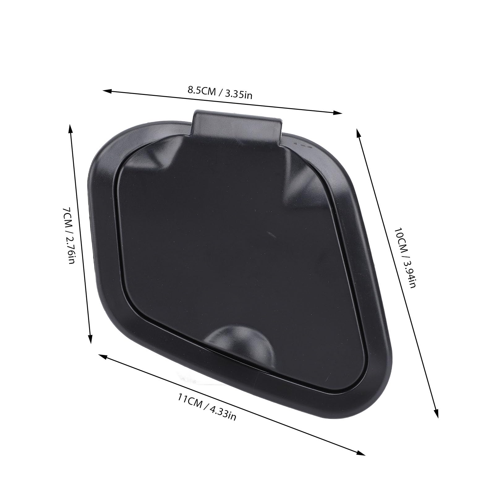 Tasca Laterale Moto Tasca Protettiva Resistente Alla Polvere Tappi Facili Installare Materiale ABS Resistente per NMAX125 NMAX155 NMAX V1 V2 (BLACK)