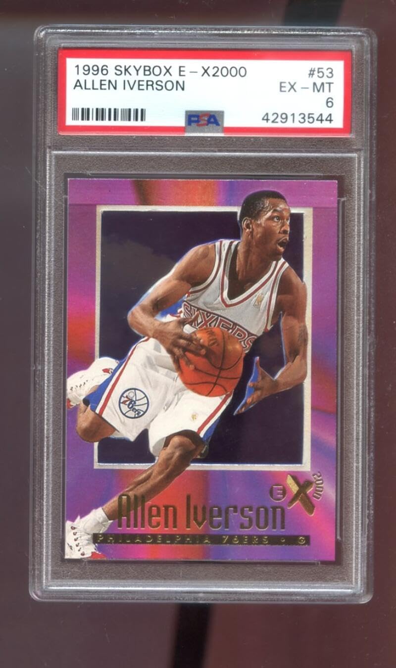 1996-97 Skybox E-X2000 EX2000#53 Allen Iverson ROOKIE RC PSA 6 Graded Basketball Card NBA 96-97 Philadelphia 76ers 1996-1997