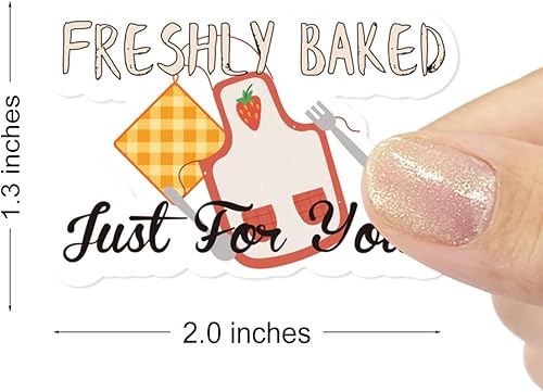 Miniatura 3 de Calcomanías recién horneadas solo para ti, calcomanías de agradecimiento, calcomanías hechas a mano, calcomanías de pequeñas tiendas, sobres para