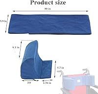 Vista 2 de Wheelchair Lateral Support Cushion, Wheelchair Back Support Cushion for Positioning, Lateral Foam Wedge Cushion for The Elderly (Blue)(Waist Rest)