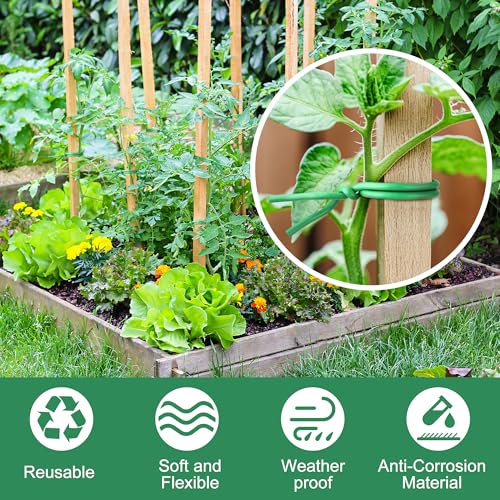 COZCLAM 2 Rolls x 20m Soft Twist Ties with Cutter, 3.5mm Flexible Plant Twist Ties, Plastic Coated Garden Wire for Gardening, Tomato, Vines, Soft Plant Wire Tie Wire for Organizing Cables, Crafts - Image 4