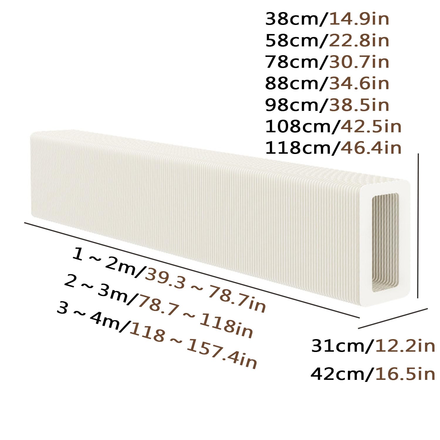 Verkaufstisch, Faltbarer Papierständer, Sideboard-Schrank, Kleiner Kassentresen, Faltbare, einziehbare Papiertrennwand für Geschäfte, Büros, Ausstellungshallen usw. (1–4 Meter),1~2m*78cm*31cm