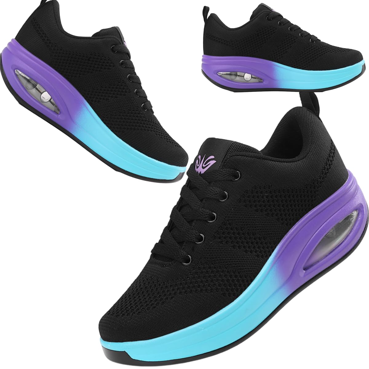 Roltte Walking Shoes for Women Air Cushion Nurse Shoes Slip Resistant Work Sock Sneakers Food Service Sneakers Platform Sneakers Comfortable Weight Light Shoes