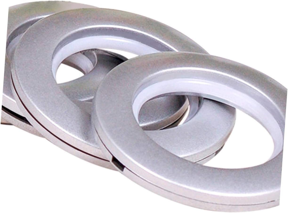PRETYZOOM 20pcs Low Noise Curtain Buckles Silver Eyelet Rings for Drapery Rods Convenient Clip Rings for Hanging Curtains with Tabs and Pockets