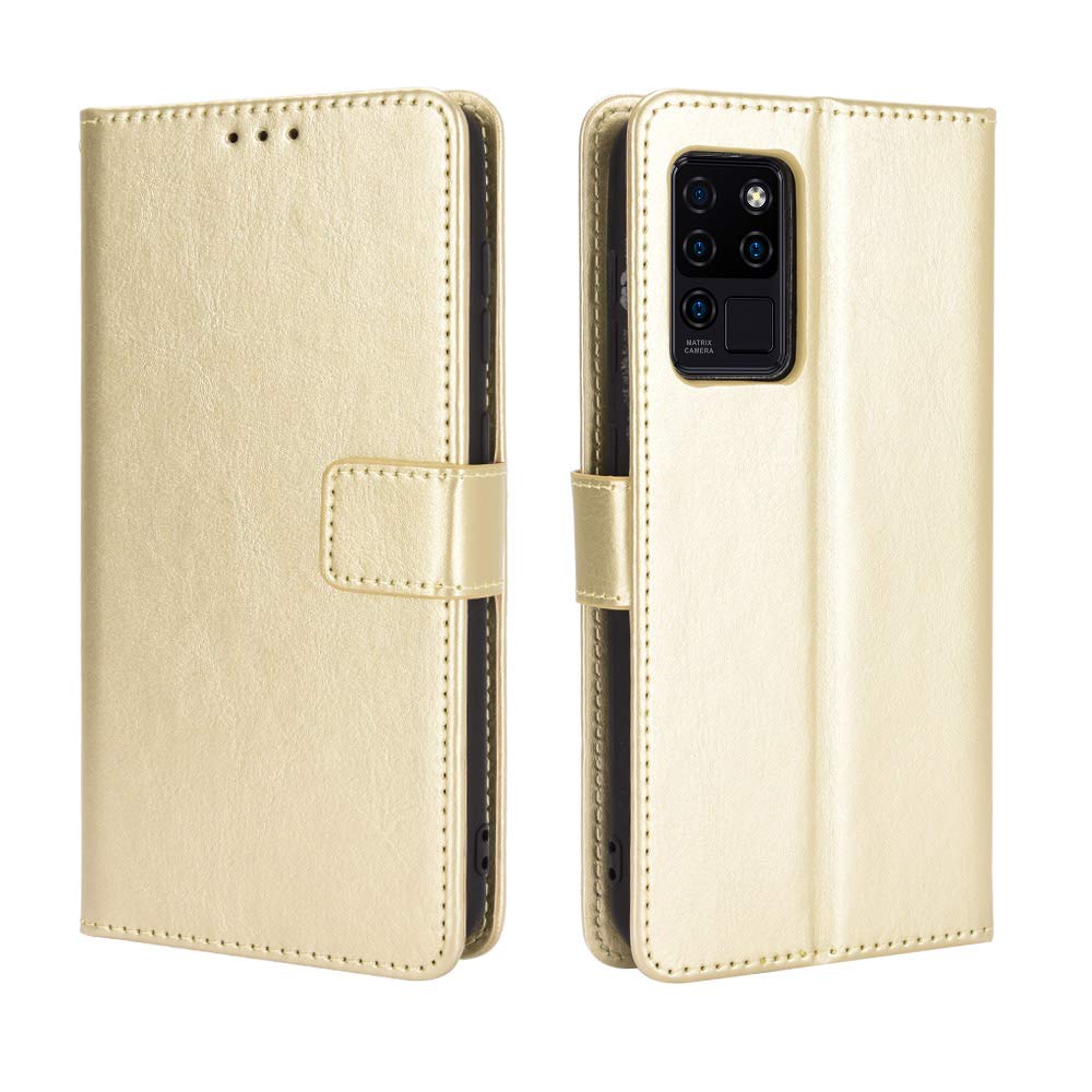 Custodia Portafoglio Con Magnete Per Oukitel C21 Pro – Pelle PU, 3 Slot Carte, Supporto, Marrone - 6