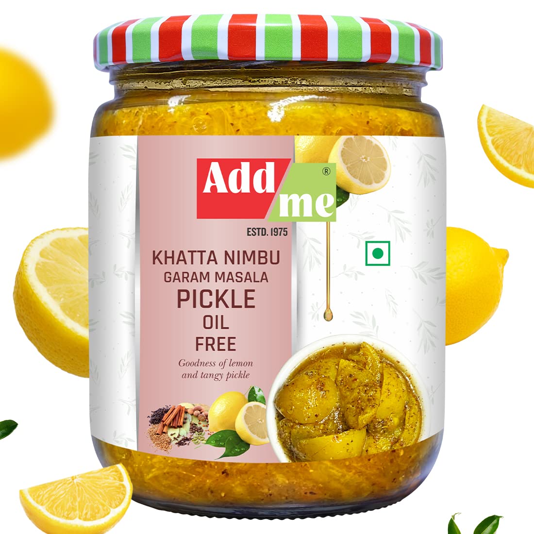 Add me Lemon Lime Pickle khatta Nimbu Ka achar Garam Masala without Oil 500 gm Glass Pack (B09RV815WD) Amazon Price History, Amazon Price Tracker