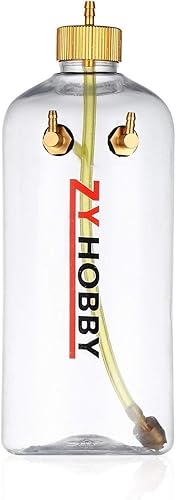Miniatura 2 de Tanque de combustible de gas RC 12.2 fl oz, botella de combustible ZYHOBBY para modelo de avión RC - Plástico transparente