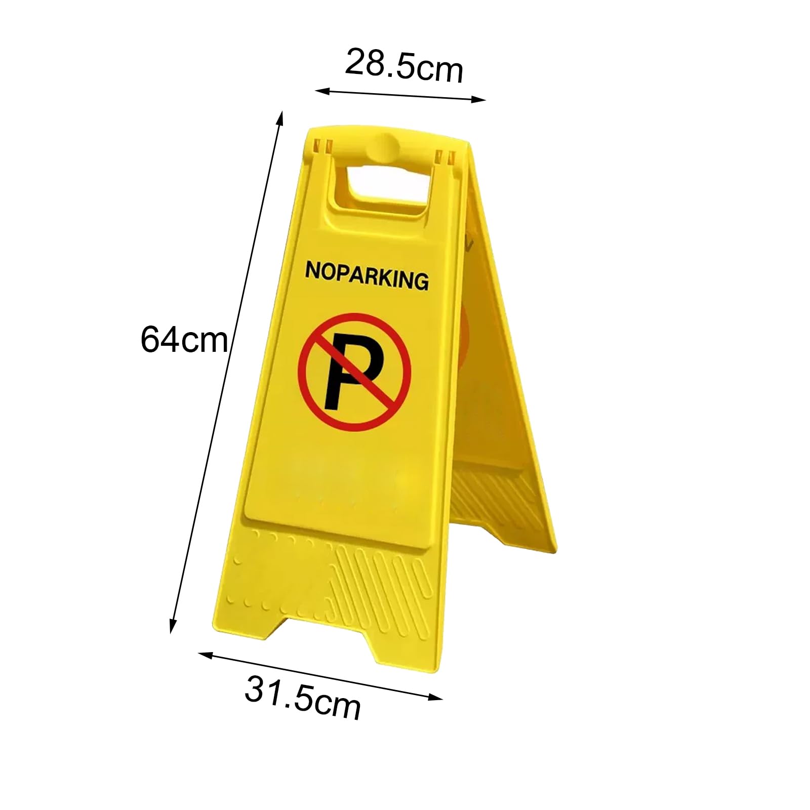 Señal de marco en A resistente de 580 g "No estacionar" - Marcador de prohibición de plástico PP resistente al viento para entradas de acceso, zonas de carga y propiedad privada