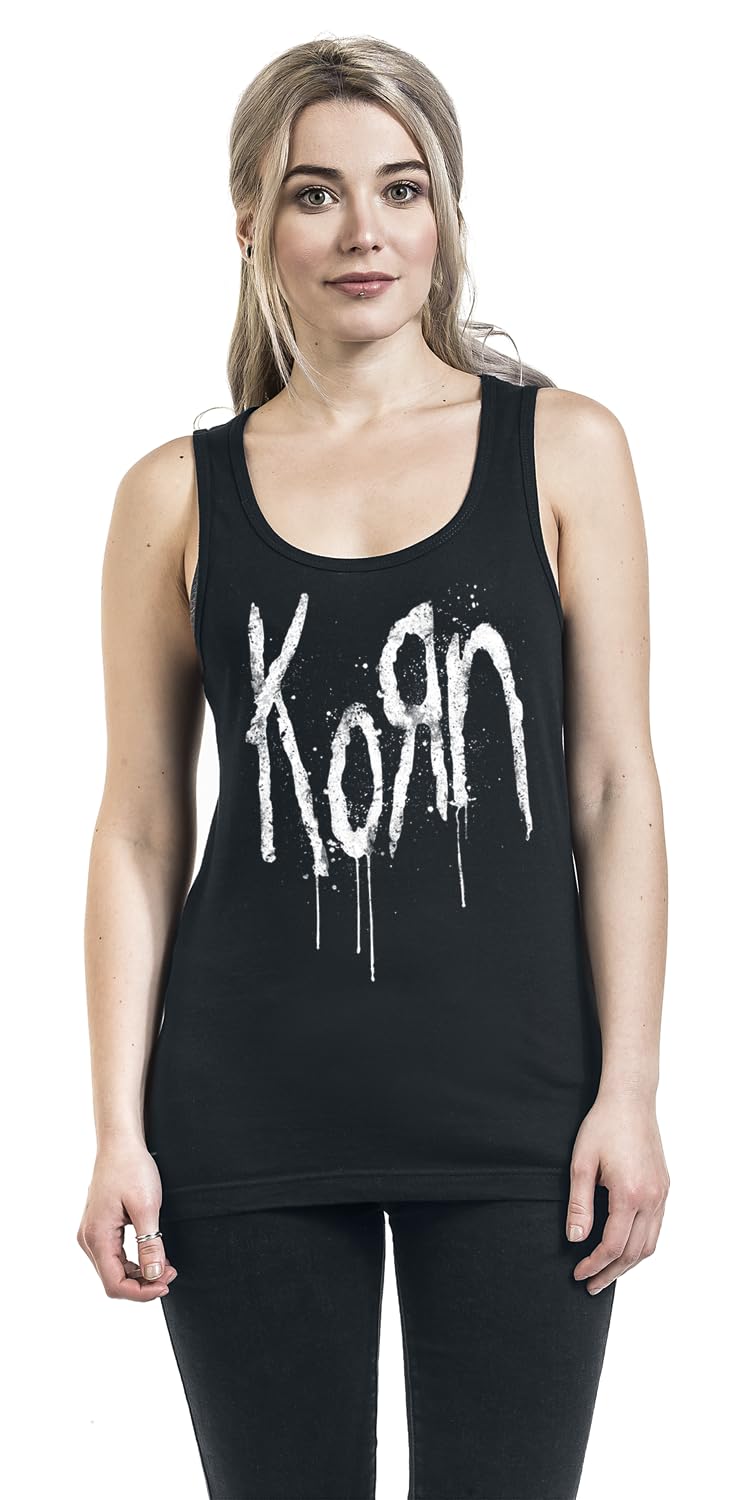 Korn Freak Splatter Femme Top Noir Regular/Coupe Standard