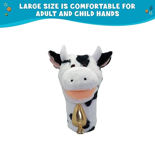 Miniatura 7 de Get Ready Kids Juego de marionetas de animales de granja, 4 marionetas grandes de 12 pulgadas para niños pequeños, incluye cerdo, pato, vaca y