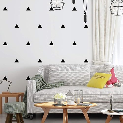 Q QIHANG Papel tapiz de PVC minimalista moderno de estilo nórdico, geométrico, triángulo blanco y negro, sala de estar, dormitorio, habitación de