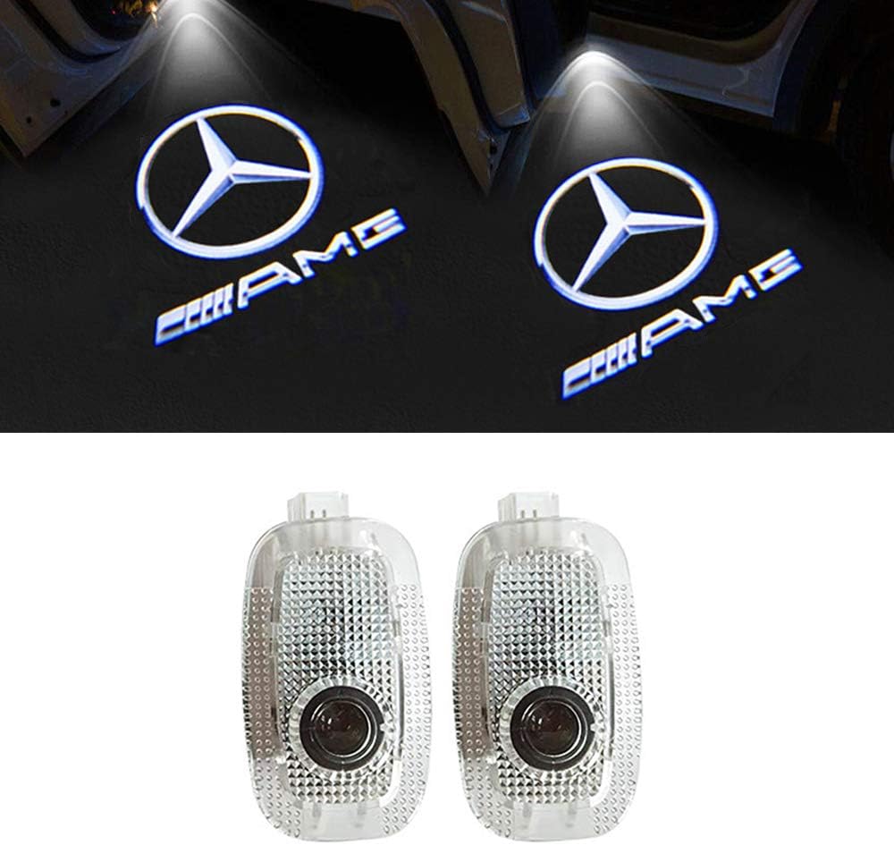 LIKECAR 2pcs Car Shdow Light Welcome Logo Door Ghost Welcome Light (S-AMG)
