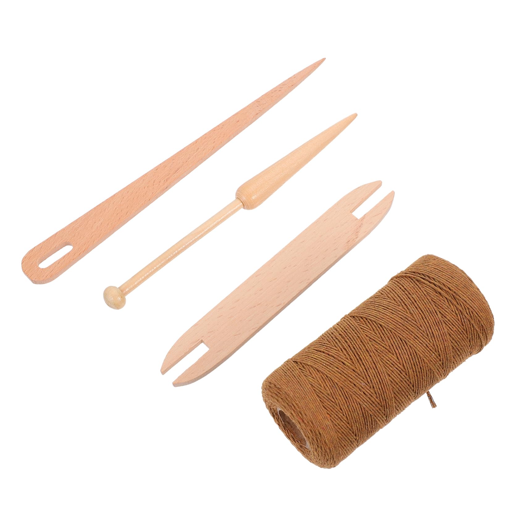 GLSTOY Hand Knitting Shuttle DIY Knitting Tools 1 Set Wood Loom Stick Weaving Loom Set