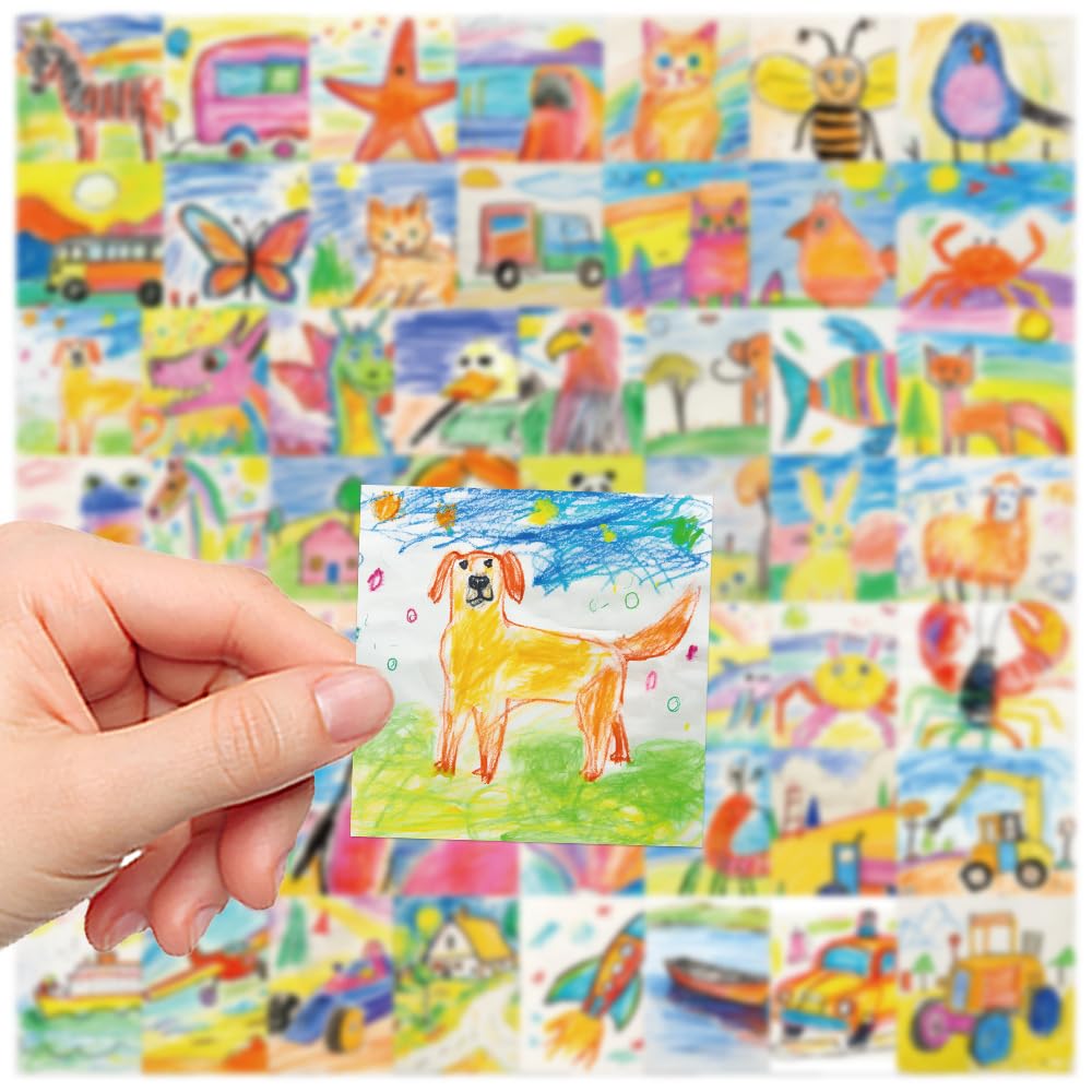子供の絵をカッティングステッカーに♡ 子供の描いた絵をカッティングステッカーに出来ます♡