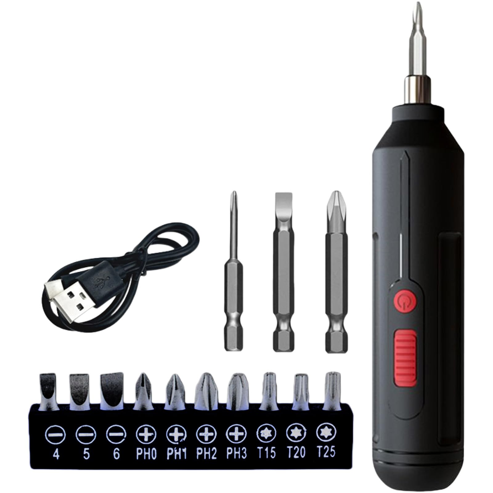 Rechargeable Cordless Electric Screwdriver Set with Bit and Battery for Precisions Electronics Repair Power Drill Bit Set
