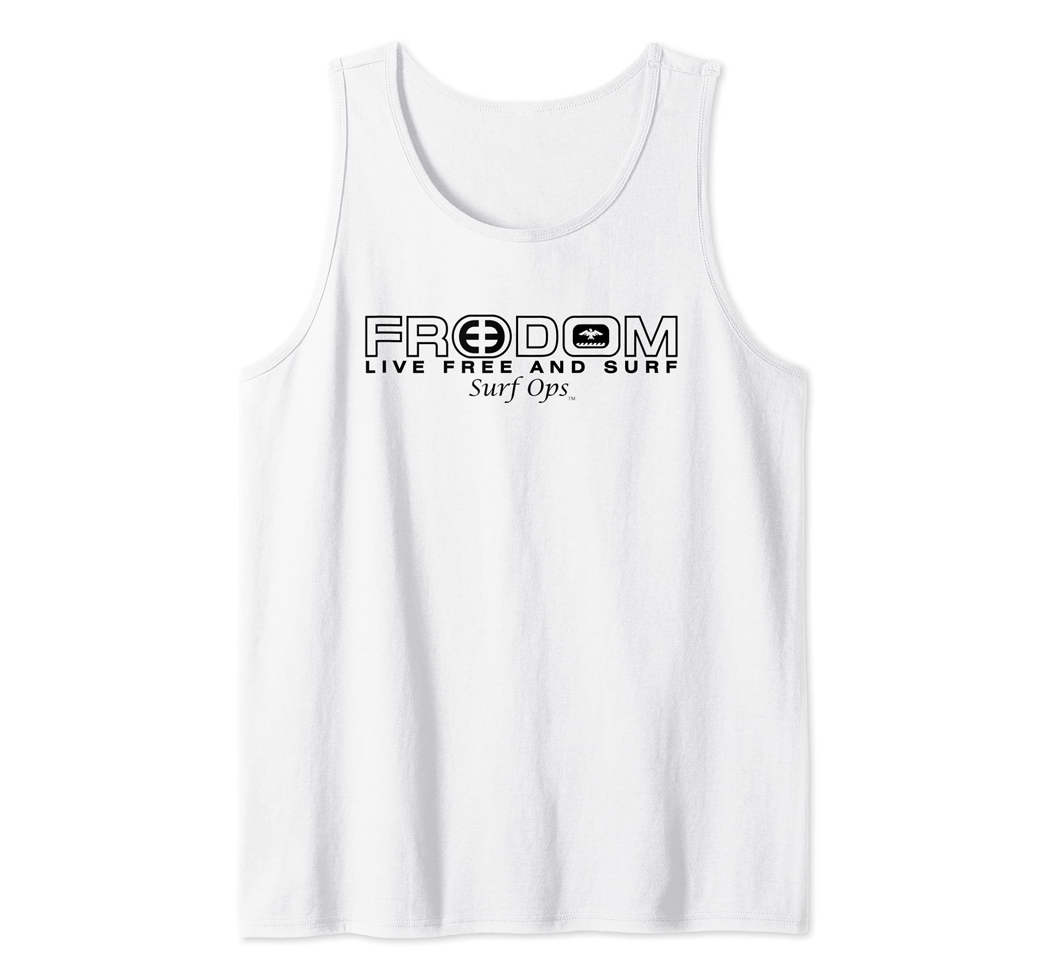 Surf Ops Freedom Tank Top, White
