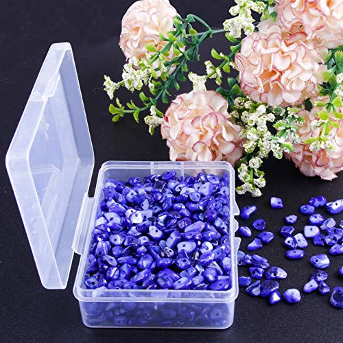 Colle Crystal Beads for Jewelry Making Supplies, About 400 Healing Natrual Gemstones Waist Bracelets Necklace Kit Irregular Nature Chips Stone Box Set