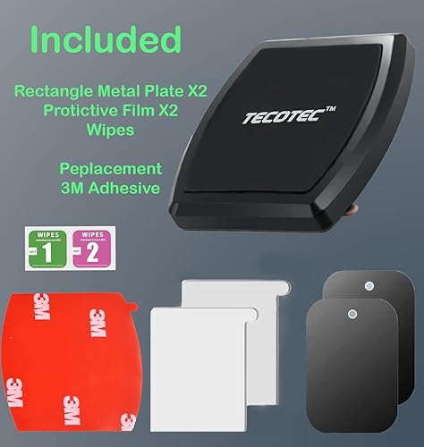 Miniatura 5 de 2 imanes ultra fuertes X8 N50 mejorados, soporte magnético universal de palo plano en el tablero para automóvil, compatible con todos los teléfonos