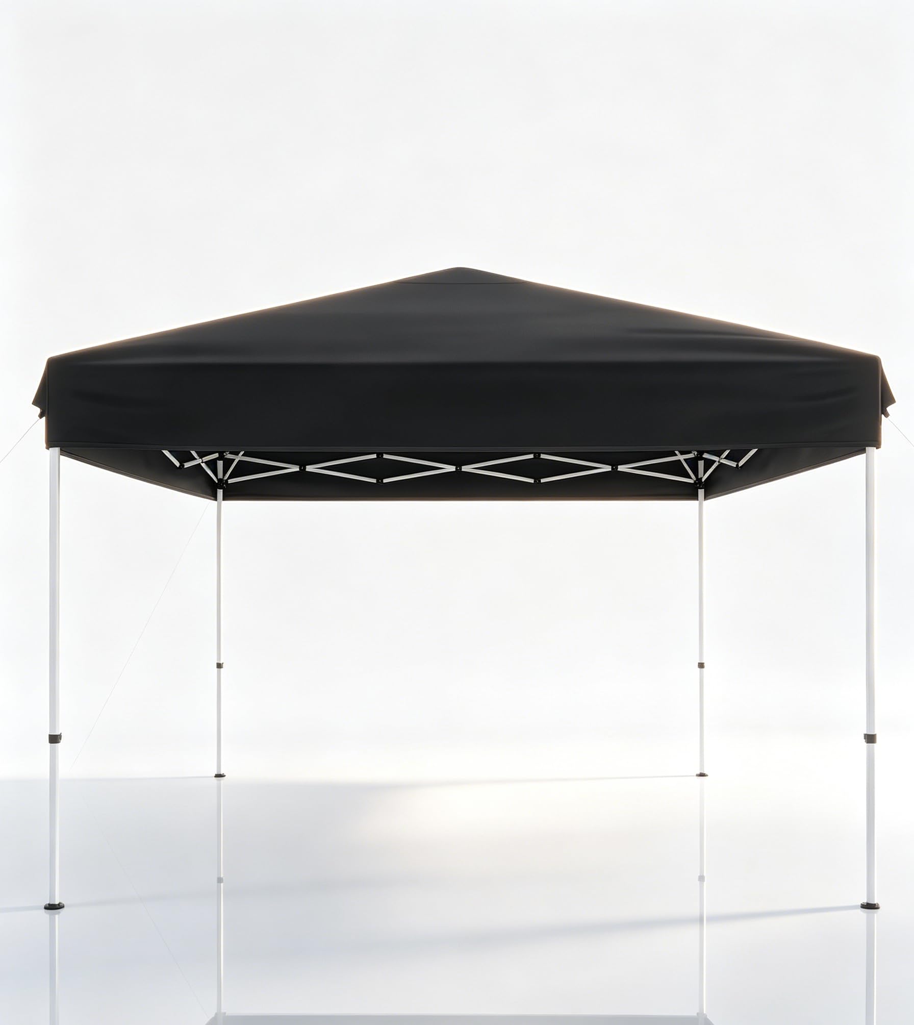 GarveeMore Pop Up Gazebo 10x10FT – One-Button Instant Setup, Water-Resistant UV50+ Shade, Steel Frame 6 Ribs, 3 Heights, 4 Sandbags Stakes Ropes Sidewall & Carry Bag, Garden Camping Events