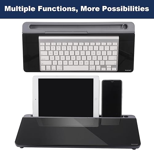 Vista 132 de TSJ OFFICE - Pizarra blanca para escritorio que se borra en seco para oficina, hogar y estudiantes, soporte para teclado de computadora, Base