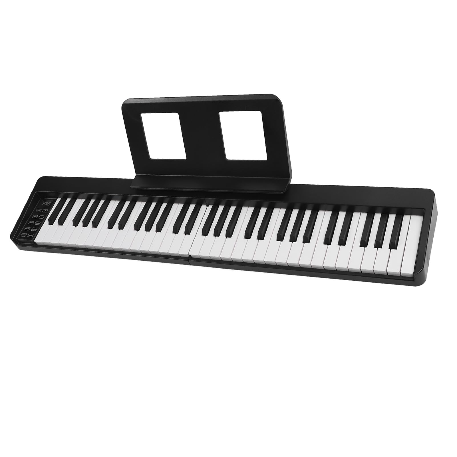 RIZGHWOY Digitale Pieghevole Tastiera Elettronica Pieghevole a 61 Tasti con Pedale per Principianti Che Praticano e Appassionati di Musica (BLACK)
